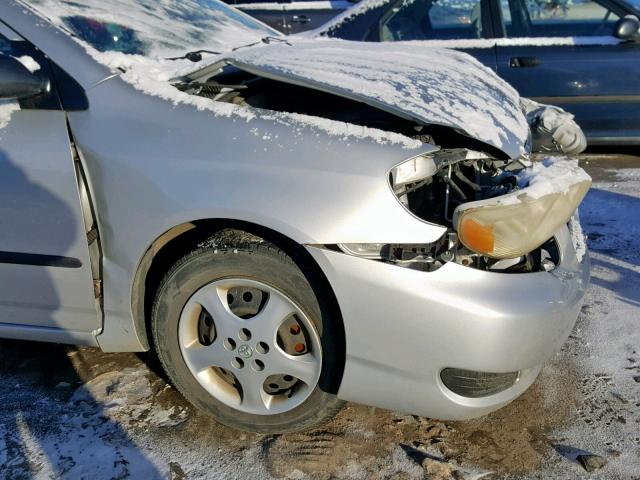 JTDBR32E170106184 - 2007 TOYOTA COROLLA CE GRAY photo 9