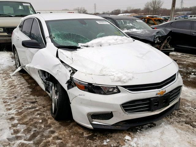 1G1ZB5ST6JF273263 - 2018 CHEVROLET MALIBU LS WHITE photo 1