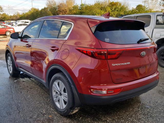 KNDPM3AC9H7148700 - 2017 KIA SPORTAGE L RED photo 3