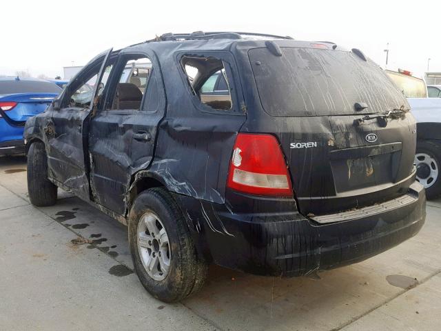 KNDJD733945194138 - 2004 KIA SORENTO EX BLACK photo 3