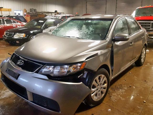 KNAFU4A23A5104361 - 2010 KIA FORTE EX GRAY photo 2