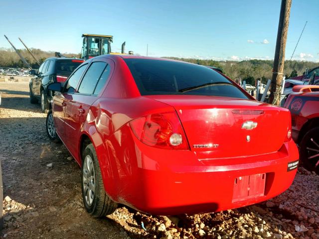 1G1AT58H697261889 - 2009 CHEVROLET COBALT LT RED photo 3