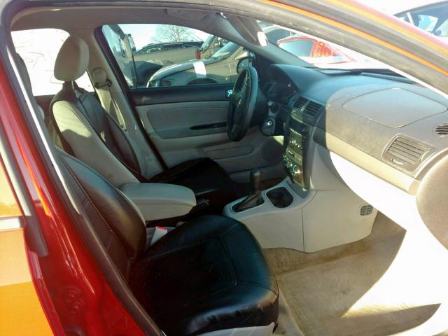 1G1AT58H697261889 - 2009 CHEVROLET COBALT LT RED photo 5