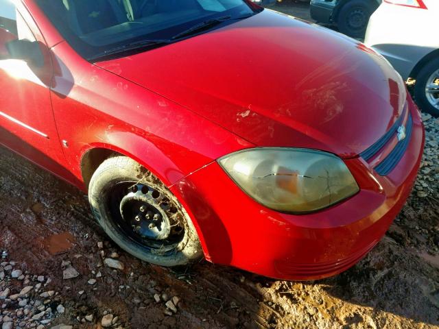 1G1AT58H697261889 - 2009 CHEVROLET COBALT LT RED photo 9