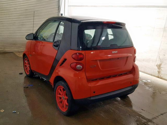 WMEEJ31X28K120240 - 2008 SMART FORTWO PUR RED photo 3