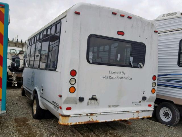 1FDXE45S04HB04637 - 2002 FORD E450 WHITE photo 3