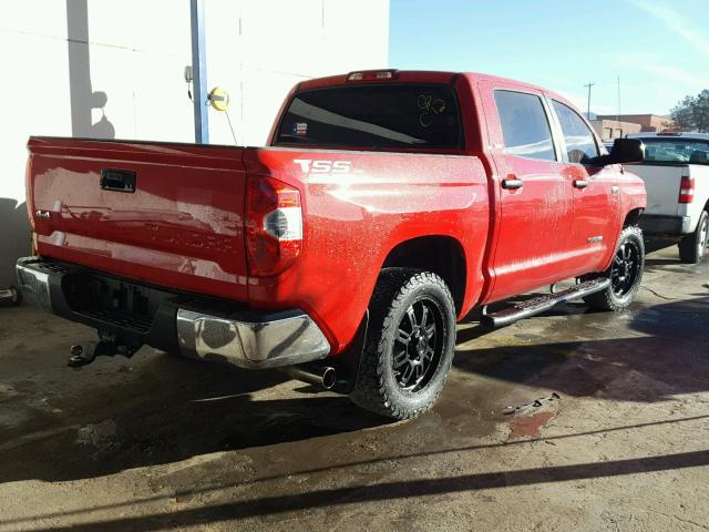 5TFDW5F10EX415301 - 2014 TOYOTA TUNDRA CRE RED photo 4