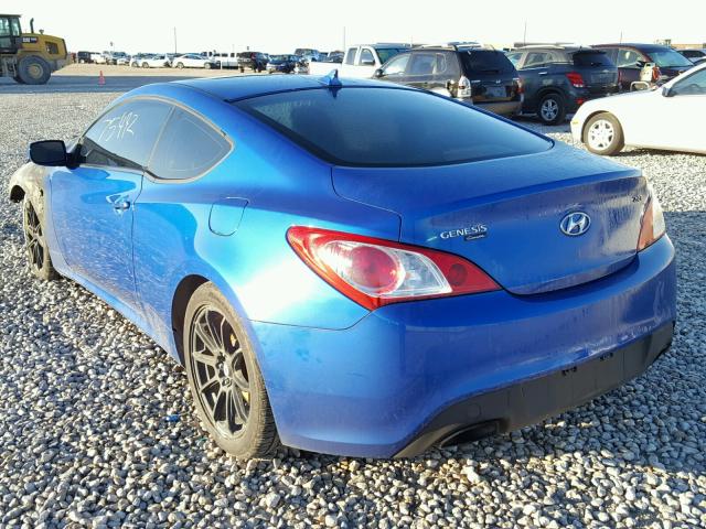 KMHHT6KD9BU060735 - 2011 HYUNDAI GENESIS CO BLUE photo 3