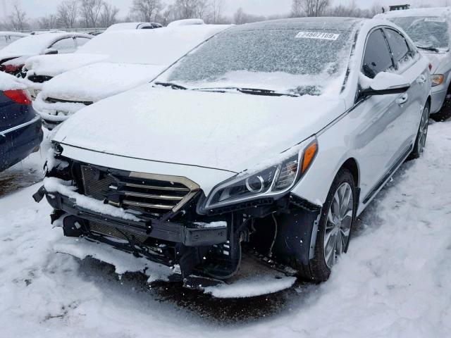 5NPE34AB3FH161281 - 2015 HYUNDAI SONATA SPO WHITE photo 2