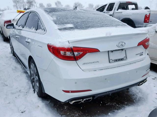 5NPE34AB3FH161281 - 2015 HYUNDAI SONATA SPO WHITE photo 3