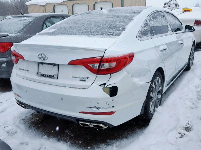 5NPE34AB3FH161281 - 2015 HYUNDAI SONATA SPO WHITE photo 4