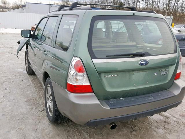 JF1SG67656H743299 - 2006 SUBARU FORESTER 2 Verde foto 3