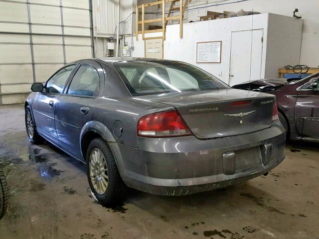 1C3EL56R24N392590 - 2004 CHRYSLER SEBRING LX GRAY photo 3