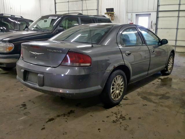 1C3EL56R24N392590 - 2004 CHRYSLER SEBRING LX GRAY photo 4