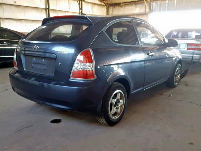 KMHCM36CX9U107904 - 2009 HYUNDAI ACCENT GS BLUE photo 4