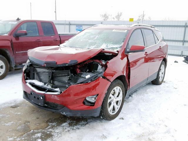 3GNAXTEX2JL363502 - 2018 CHEVROLET EQUINOX LT MAROON photo 2