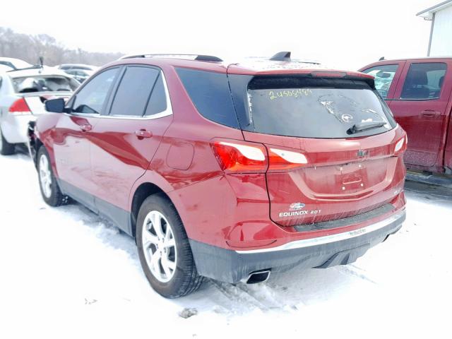 3GNAXTEX2JL363502 - 2018 CHEVROLET EQUINOX LT MAROON photo 3