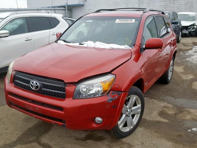 JTMBD32V776028344 - 2007 TOYOTA RAV4 SPORT RED photo 2