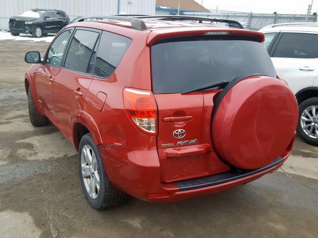 JTMBD32V776028344 - 2007 TOYOTA RAV4 SPORT RED photo 3