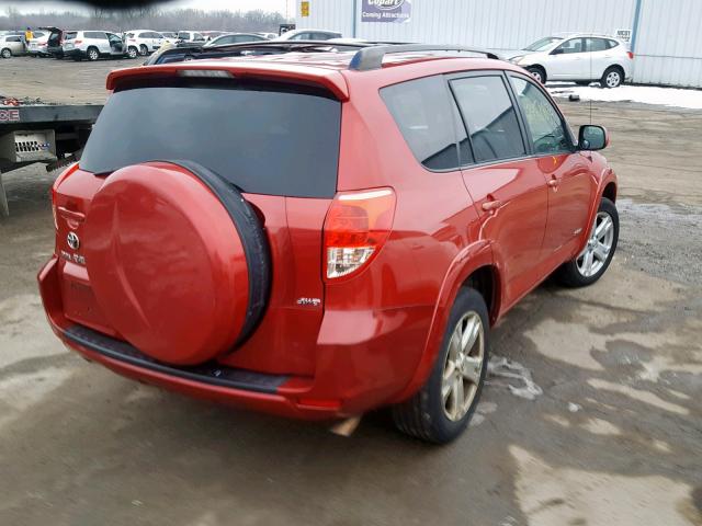 JTMBD32V776028344 - 2007 TOYOTA RAV4 SPORT RED photo 4