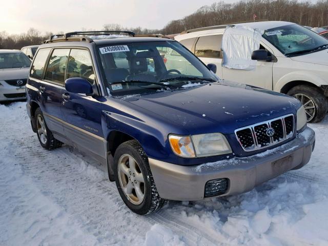 JF1SF65512H730203 - 2002 SUBARU FORESTER S BLUE photo 1