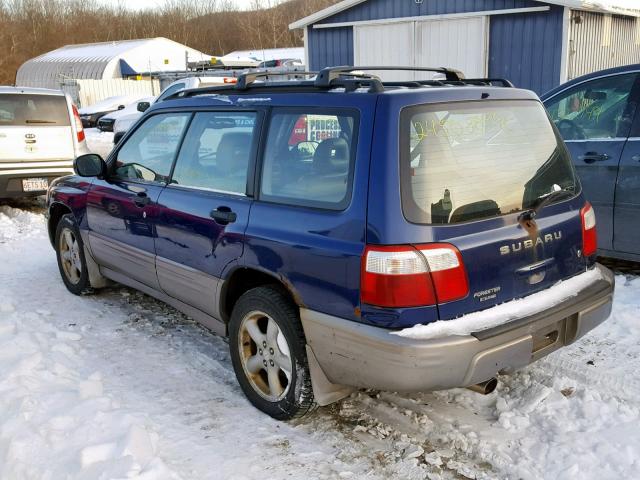 JF1SF65512H730203 - 2002 SUBARU FORESTER S BLUE photo 3