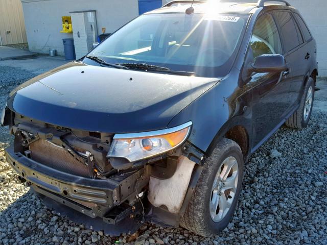 2FMDK3JC6DBE02157 - 2013 FORD EDGE SEL BLACK photo 2