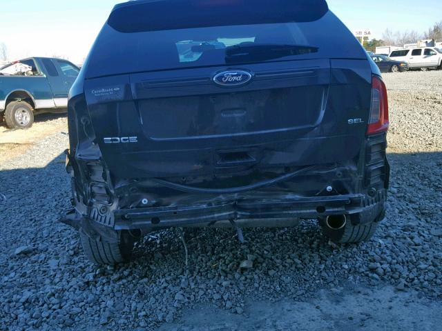 2FMDK3JC6DBE02157 - 2013 FORD EDGE SEL BLACK photo 9