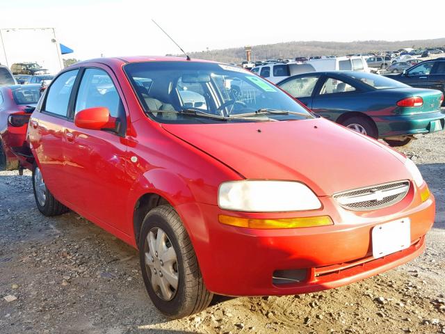 KL1TD56636B669412 - 2006 CHEVROLET AVEO BASE Қызыл фото 1
