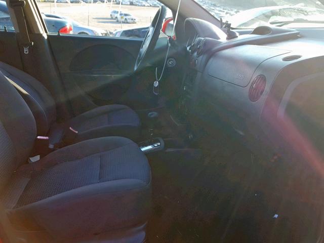 KL1TD56636B669412 - 2006 CHEVROLET AVEO BASE Қызыл фото 5