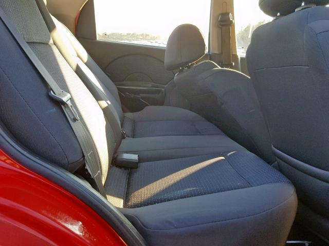 KL1TD56636B669412 - 2006 CHEVROLET AVEO BASE Қызыл фото 6