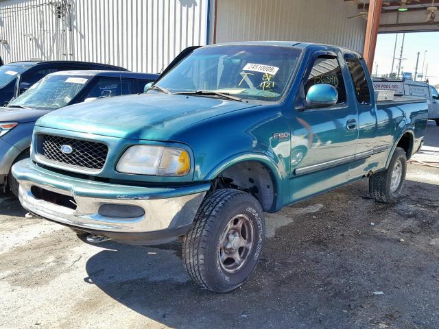 1FTDX18W1VNB37969 - 1997 FORD F150 TURQUOISE photo 2