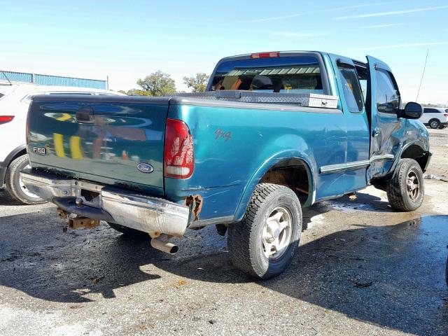 1FTDX18W1VNB37969 - 1997 FORD F150 TURQUOISE photo 4