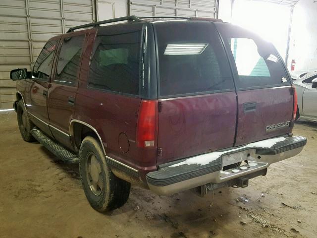 1GNEK13R7XJ427347 - 1999 CHEVROLET TAHOE K150 MAROON photo 3