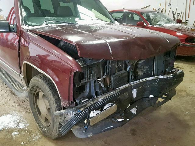 1GNEK13R7XJ427347 - 1999 CHEVROLET TAHOE K150 MAROON photo 9