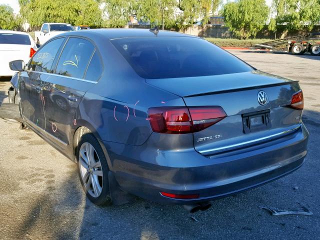 3VWL17AJ2HM270024 - 2017 VOLKSWAGEN JETTA SEL GRAY photo 3