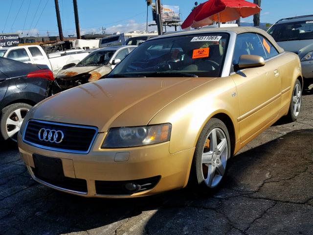 WAUAC48H83K020516 - 2003 AUDI A4 1.8 CAB GOLD photo 2