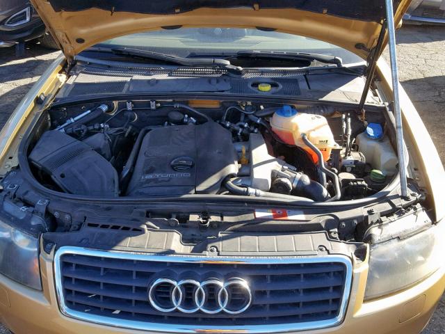 WAUAC48H83K020516 - 2003 AUDI A4 1.8 CAB GOLD photo 7