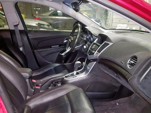 1G1PH5S98B7231683 - 2011 CHEVROLET CRUZE LTZ RED photo 5