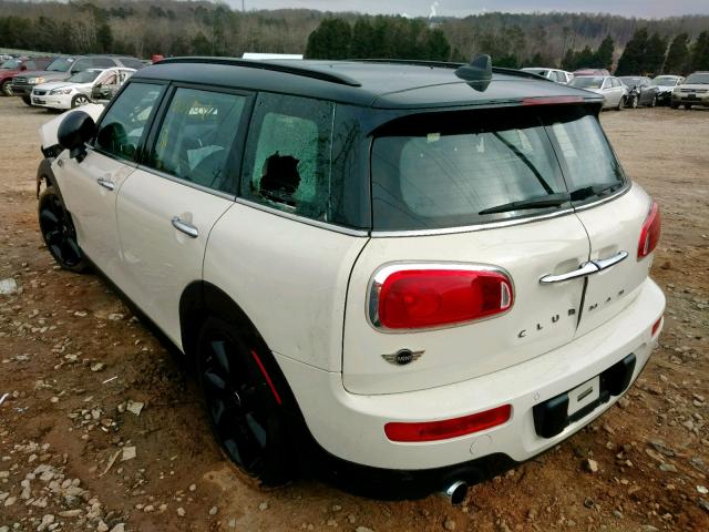 WMWLN5C36H2E33940 - 2017 MINI COOPER CLU WHITE photo 3