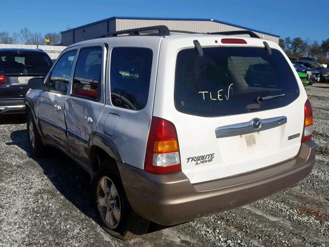 4F2YU09122KM52915 - 2002 MAZDA TRIBUTE LX WHITE photo 3