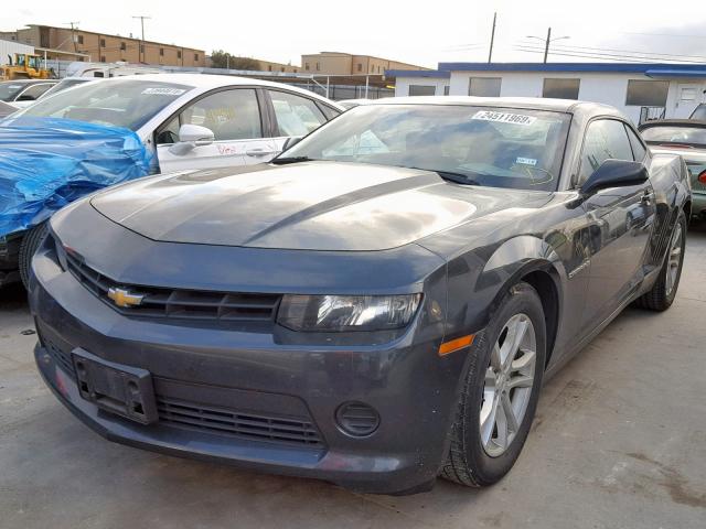 2G1FE1E32E9267487 - 2014 CHEVROLET CAMARO LS CHARCOAL photo 2