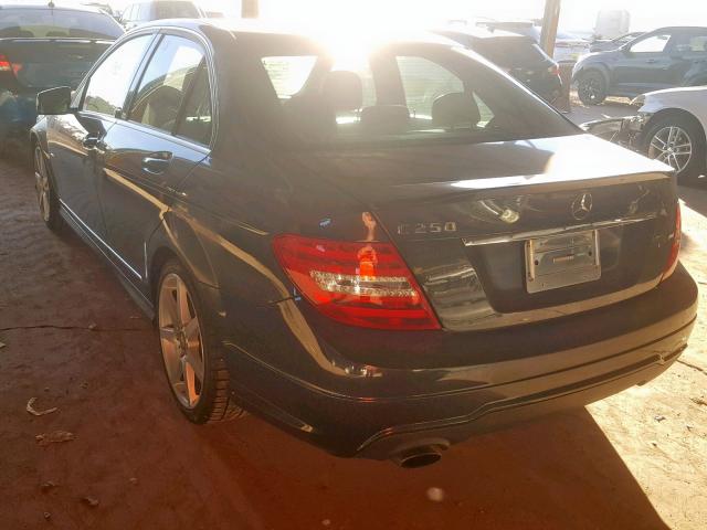 WDDGF4HB3CR237307 - 2012 MERCEDES-BENZ C 250 BLACK photo 3