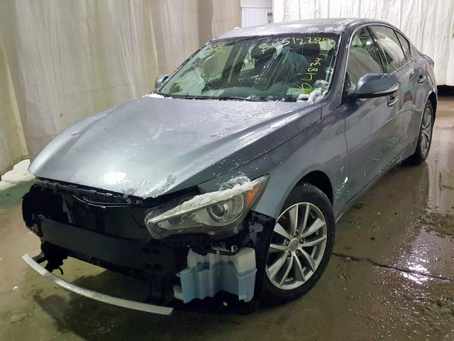 JN1BV7AR9EM685666 - 2014 INFINITI Q50 BASE BLUE photo 2