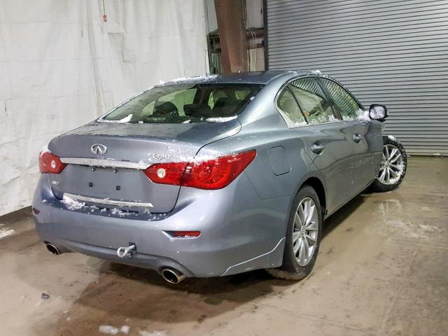 JN1BV7AR9EM685666 - 2014 INFINITI Q50 BASE BLUE photo 4