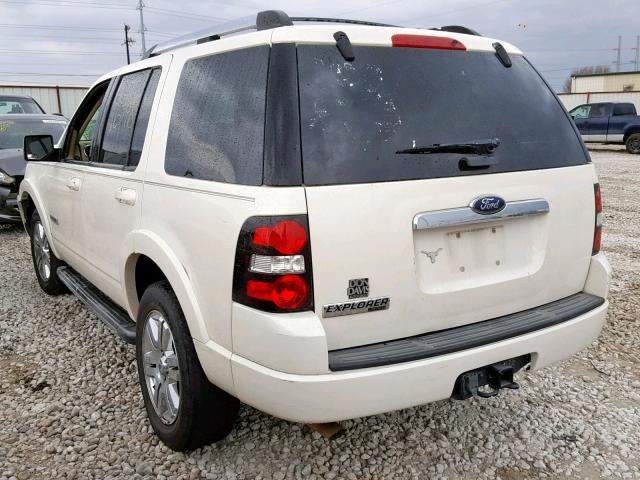 1FMEU65E98UB00051 - 2008 FORD EXPLORER L WHITE photo 3