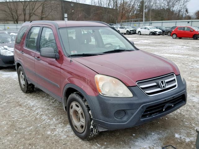 SHSRD78526U420138 - 2006 HONDA CR-V LX BURGUNDY photo 1