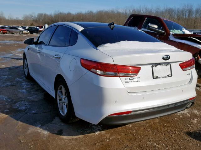 5XXGU4L36GG040253 - 2016 KIA OPTIMA EX WHITE photo 3