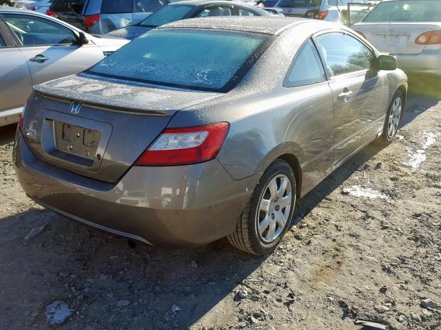 2HGFG12648H508607 - 2008 HONDA CIVIC LX GRAY photo 4