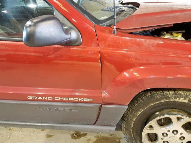 1J4GX48S81C735827 - 2001 JEEP GRAND CHER RED photo 9